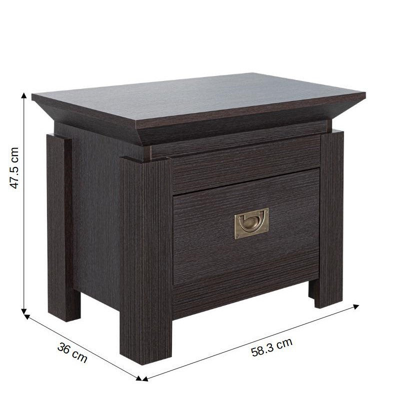 Set Dormitor Saigon Cantori, Pat Cu Dimensiune Saltea 140 X 200, Dulap De 150 Cm, 2 Noptiere