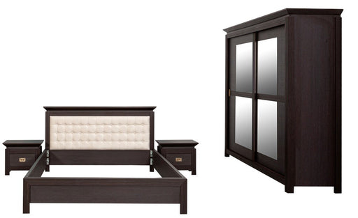 Set Dormitor Saigon Cantori, Pat Cu Dimensiune Saltea 160 X 200, Dulap De 150 Cm, 2 Noptiere