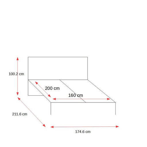 Set Dormitor Saigon Cantori, Pat Cu Dimensiune Saltea 160 X 200, Dulap De 150 Cm, 2 Noptiere
