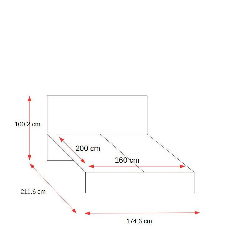 Set Dormitor Saigon Cantori, Pat Cu Dimensiune Saltea 160 X 200, Dulap De 150 Cm, 2 Noptiere