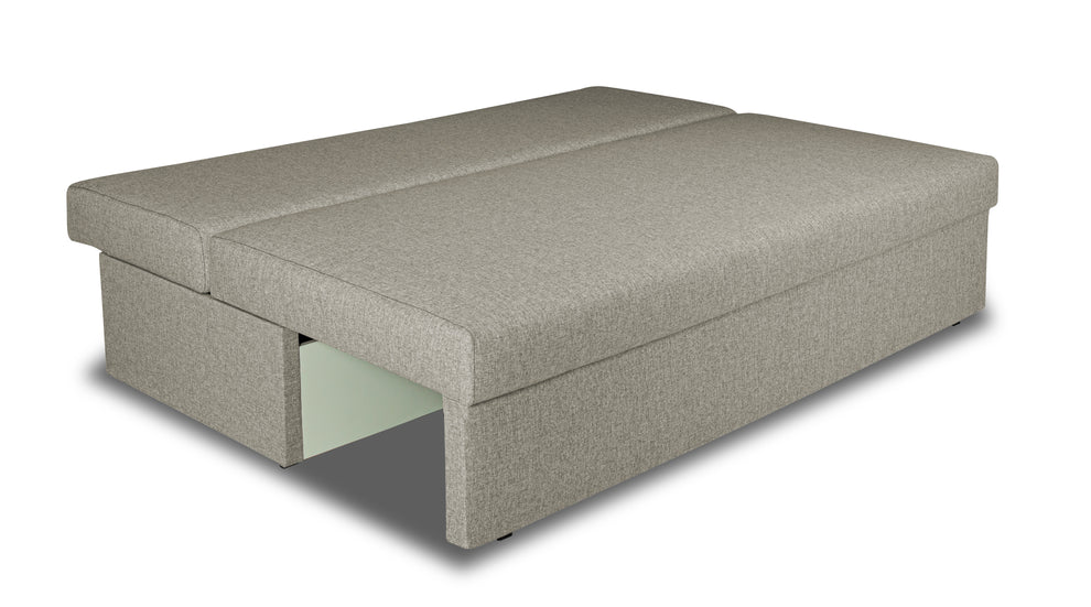 Canapea Extensibila Vario, Cu Lada Depozitare, 3 Locuri, Gri Etna, 80 x 191 x 98 Cm