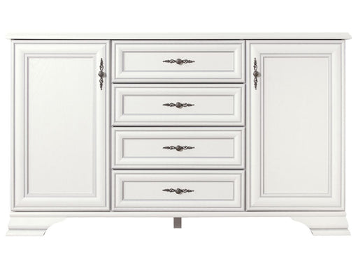 Comoda 2 Usi Si 4 Sertare Kenza, Alb 154.5 Cm