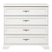 Comoda 4 Sertare Kenza, Alb 94.5 Cm