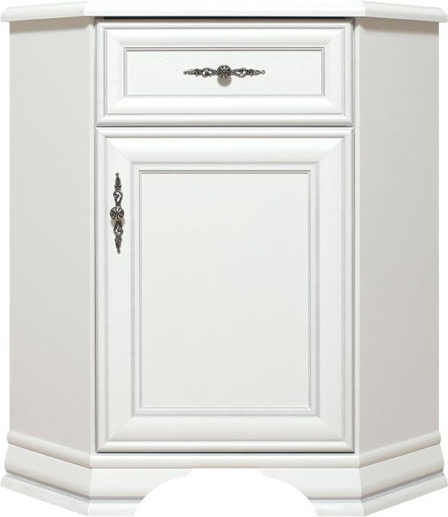 Comoda 1 usa Si 1Sertar Kenza, Alb, 54.5 Cm
