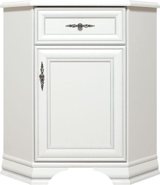 Comoda 1 usa Si 1Sertar Kenza, Alb, 54.5 Cm