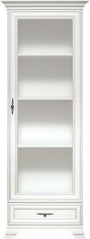 Vitrina Cu 1 Usa Si 1Sertar Kenza Alb, 69.5 Cm