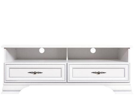 Comoda Tv 2 Sertare Kenza Alb, 124.5 Cm