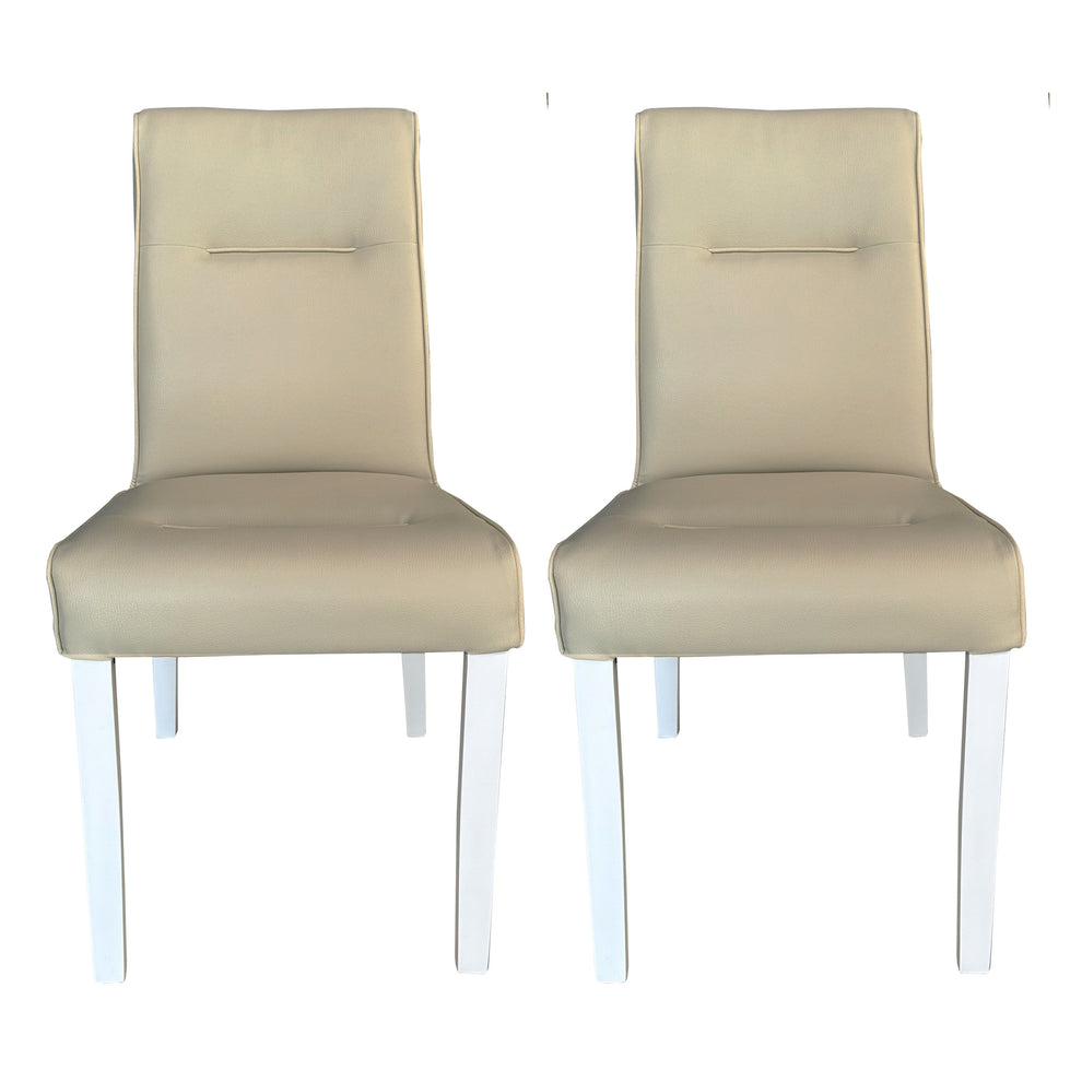 Set 2 Scaune Fiona, Crem, 46.5 x 64 x 91 Cm