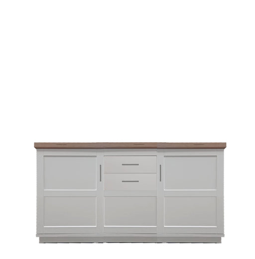Bufet Cu 3 usi si 1 sertar Dining Alpina, Alb Si Natur 166 Cm