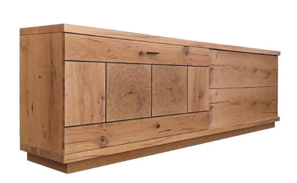 Comoda TV Cu 1 Usa  Si 1 Sertar Tulia, Furniruit Natur 140 Cm-Resigilat