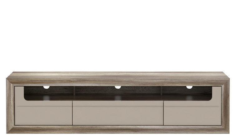 Comoda Tv Tiziano, Stejar Antic Si Bej Lucios , 193.6 Cm