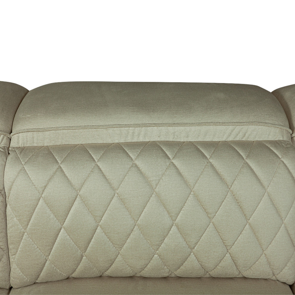 Coltar U Extensibil Tiago, Dreapta, 6 Locuri, Tetiere Reglabile, Crem 330 Cm
