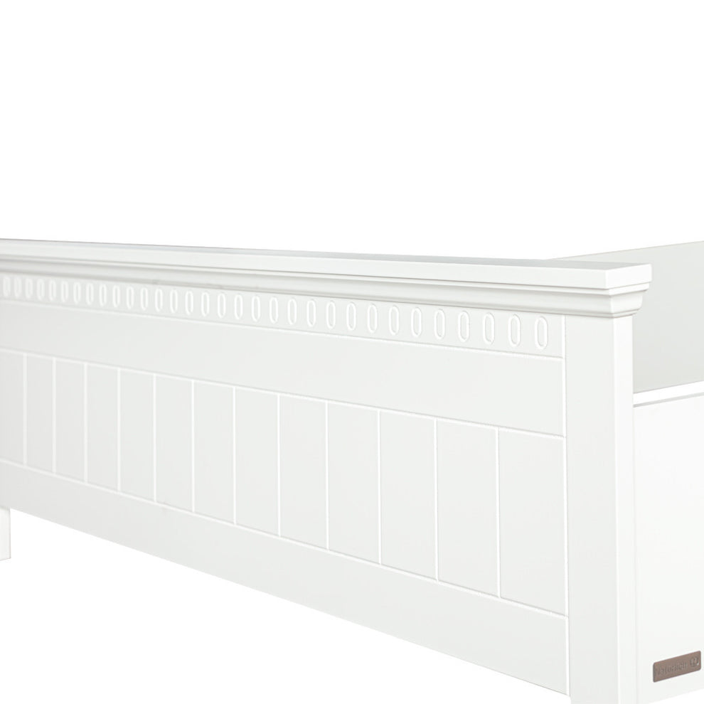 Set Dormitor Saint Tropez Alb, Pat  Cu Dimensiune Saltea 160 X 200, Dulap Cu Usi Culisante, 2 Noptiere, Vopsit Alb