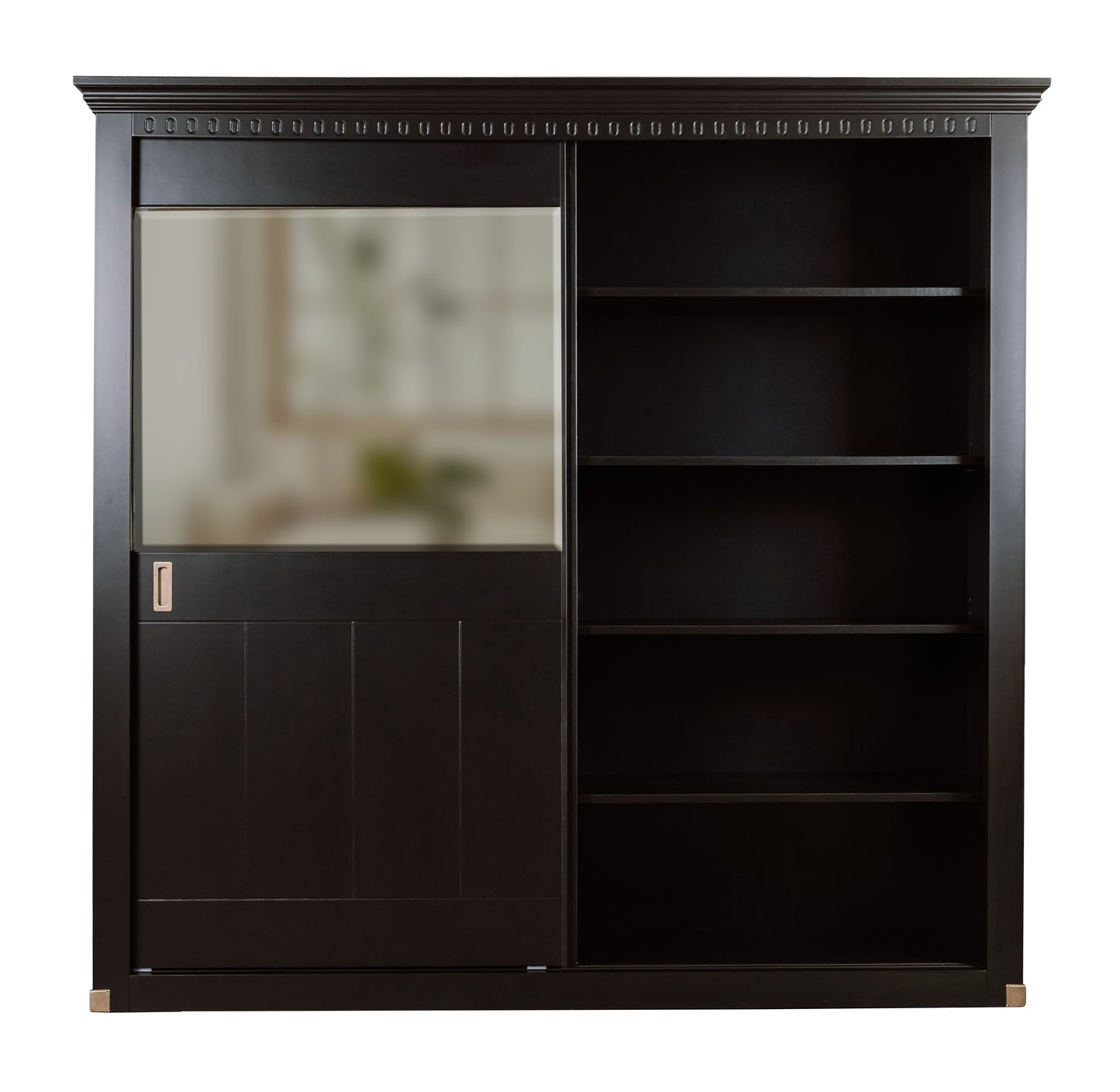 Dulap Dormitor cu 2 usi culisante Saint Tropez, Negru, 212.2 Cm