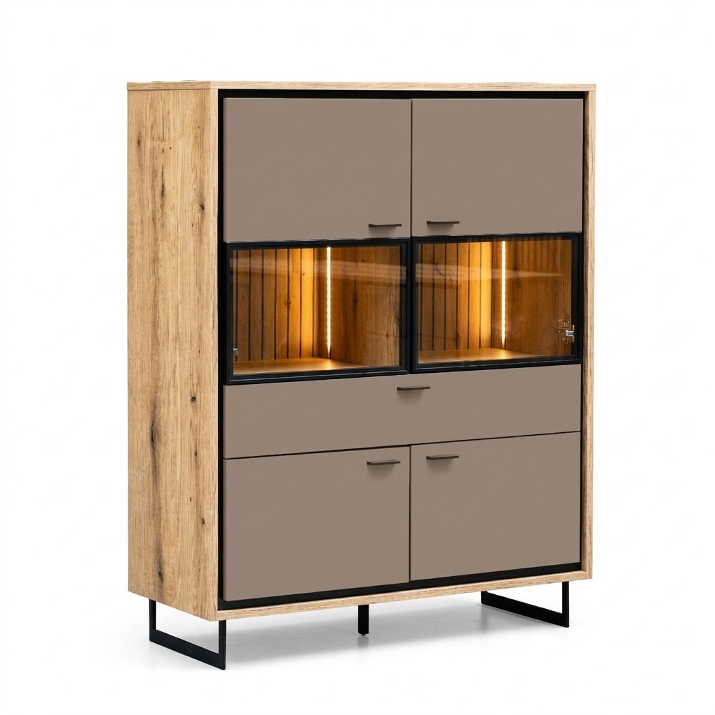 Comoda Bar 4 Usi Si 1 Sertar Sonata Clay 105 Cm
