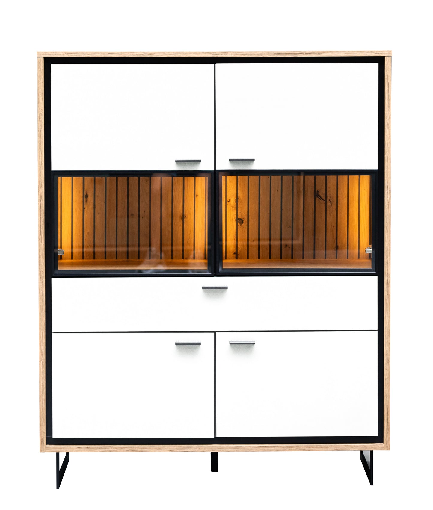 Comoda Bar 4 Usi Si 1 Sertar Sonata Alb 105 Cm