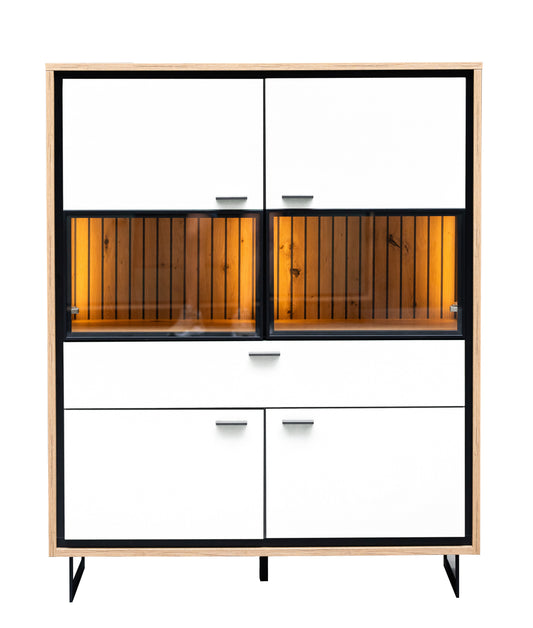 Comoda Bar 4 Usi Si 1 Sertar Sonata Alb 105 Cm