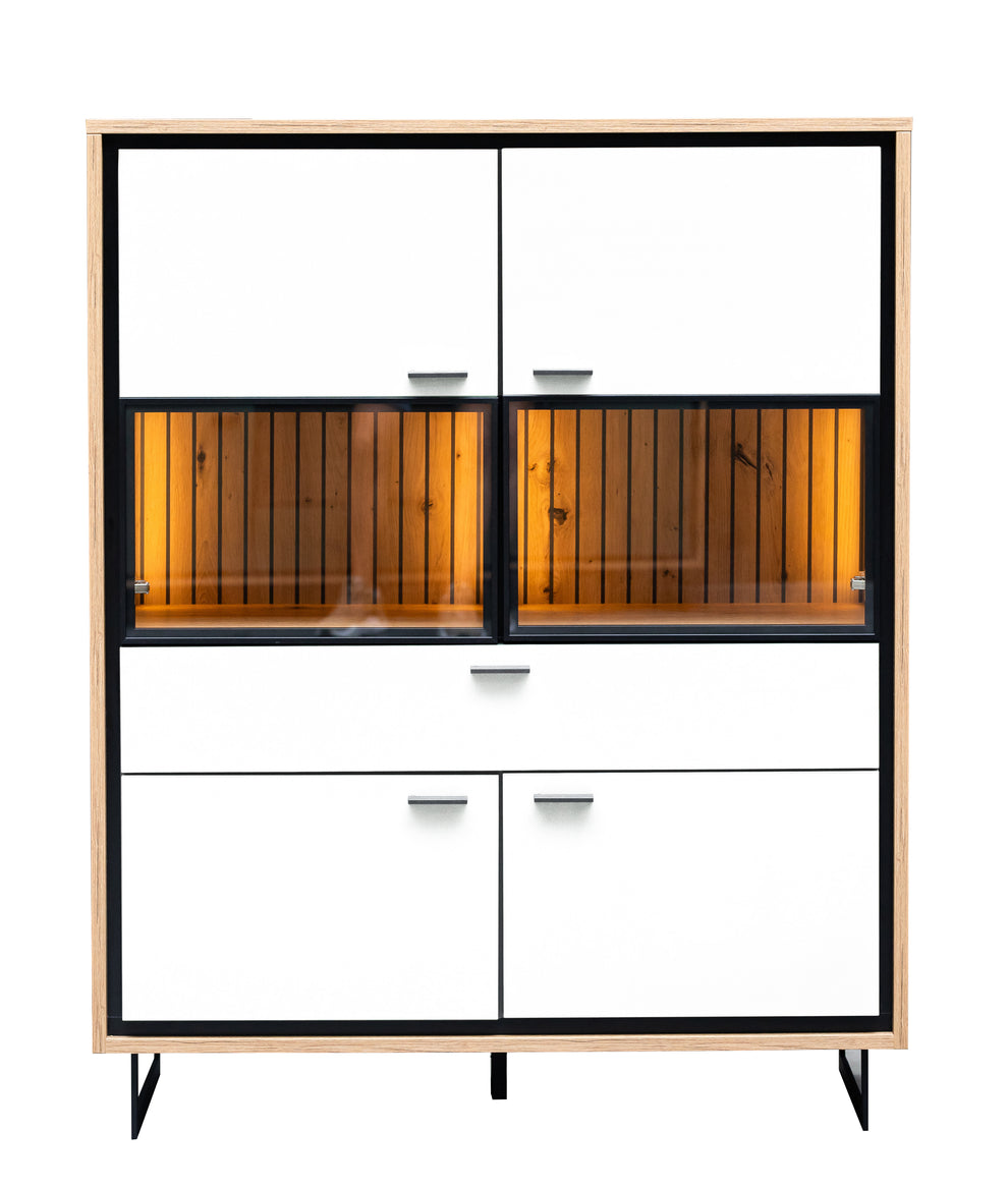 Comoda Bar 4 Usi Si 1 Sertar Sonata Alb 105 Cm