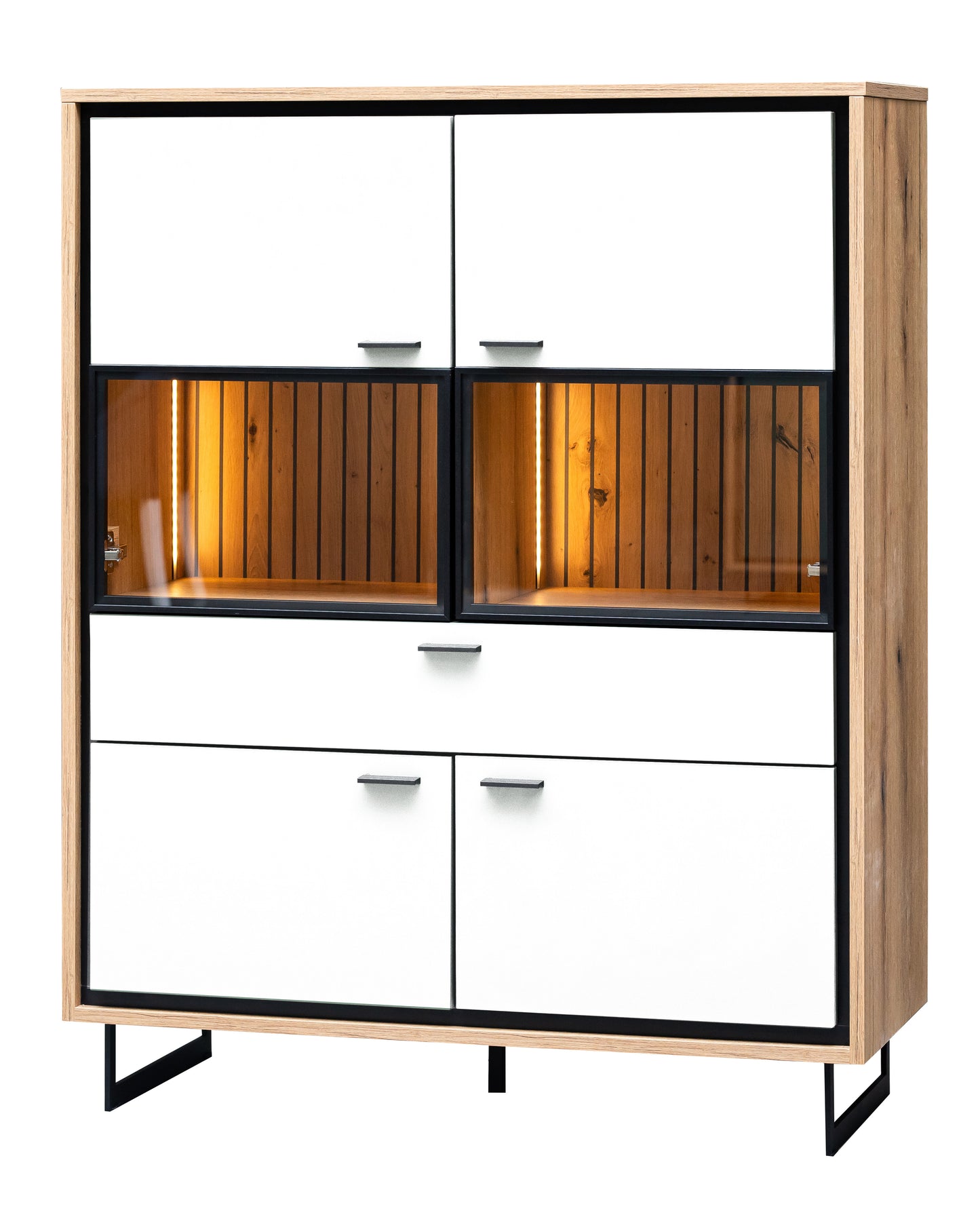 Comoda Bar 4 Usi Si 1 Sertar Sonata Alb 105 Cm