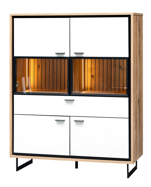 Comoda Bar 4 Usi Si 1 Sertar Sonata Alb 105 Cm