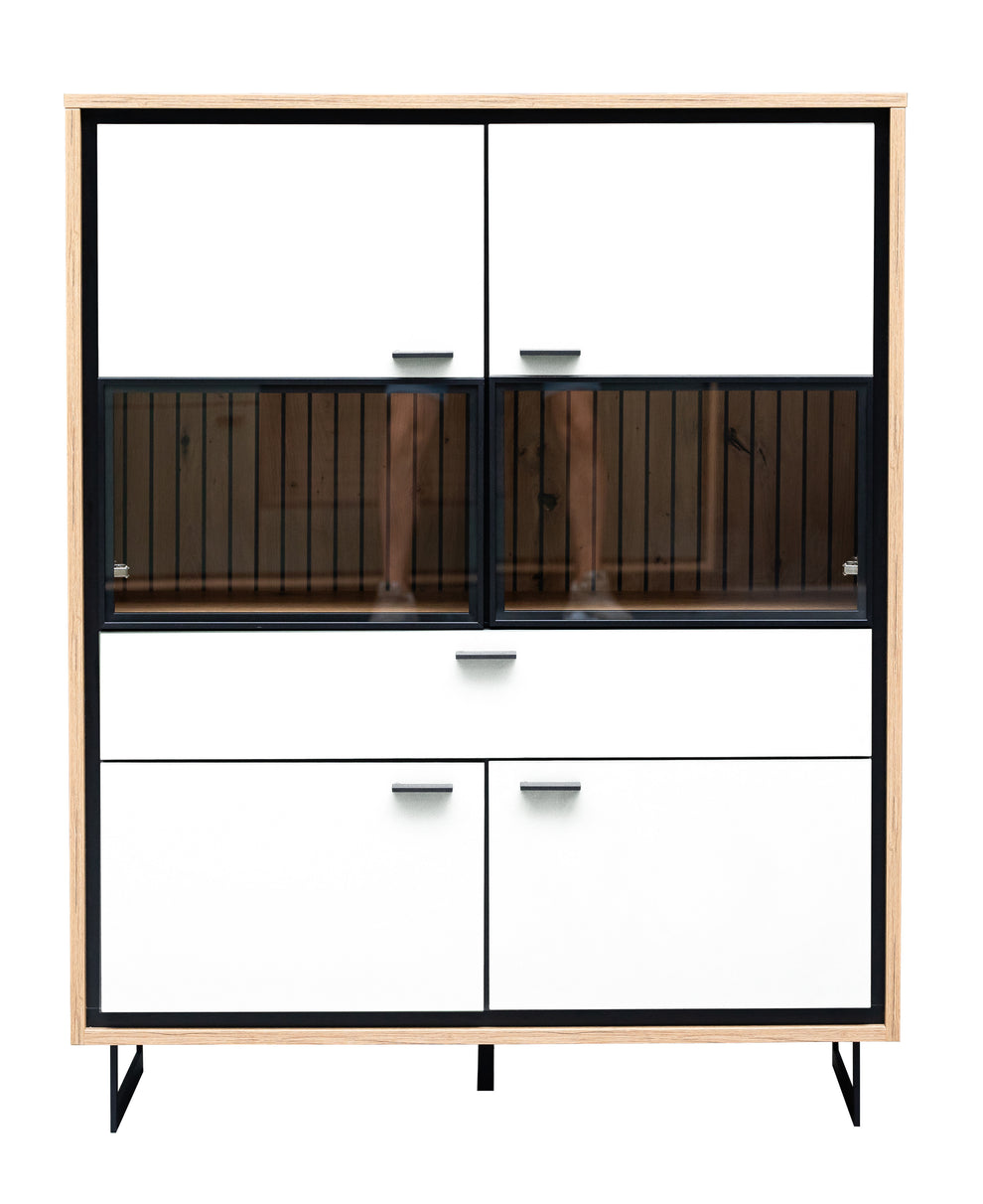 Comoda Bar 4 Usi Si 1 Sertar Sonata Alb 105 Cm