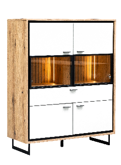 Comoda Bar 4 Usi Si 1 Sertar Sonata Alb 105 Cm