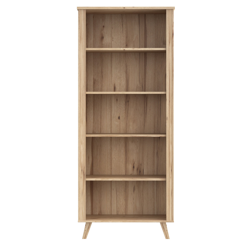 Etajera Mare Vankka, Stejar Pardosit Si Alb, 84.7 Cm