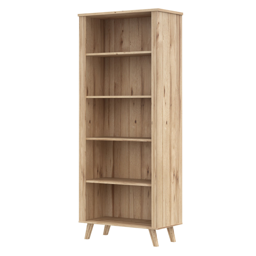 Etajera Mare Vankka, Stejar Pardosit Si Alb, 84.7 Cm
