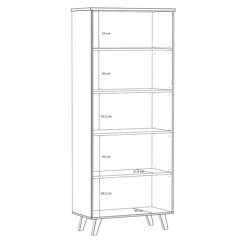 Vitrina 2 Usi Vankka, Stejar pardosit Si Alb, 84.7 Cm