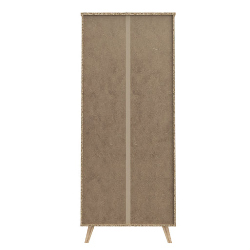 Vitrina Cu 2 Usi Si 2 Sertare Vankka, Stejar Pardosit Si Alb, 84.7 Cm