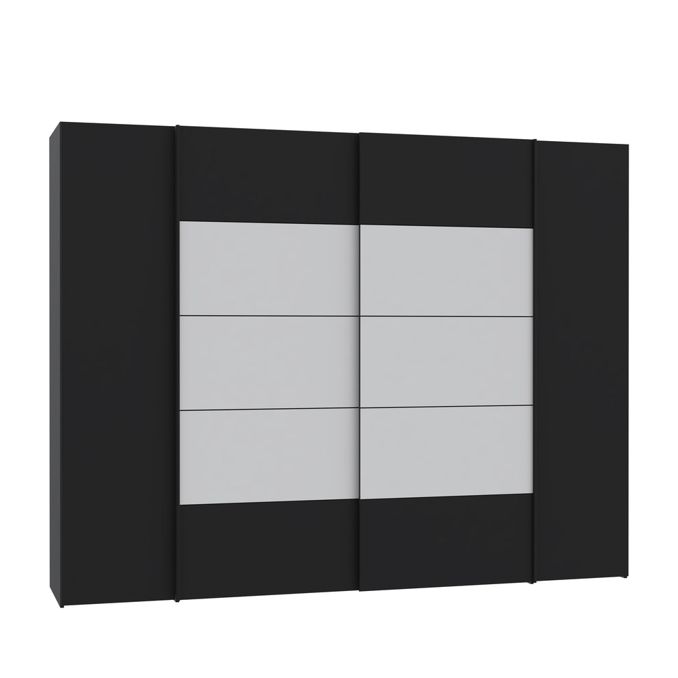 Dulap Energy Cu 4 Usi Negru Si Alb, 270 Cm