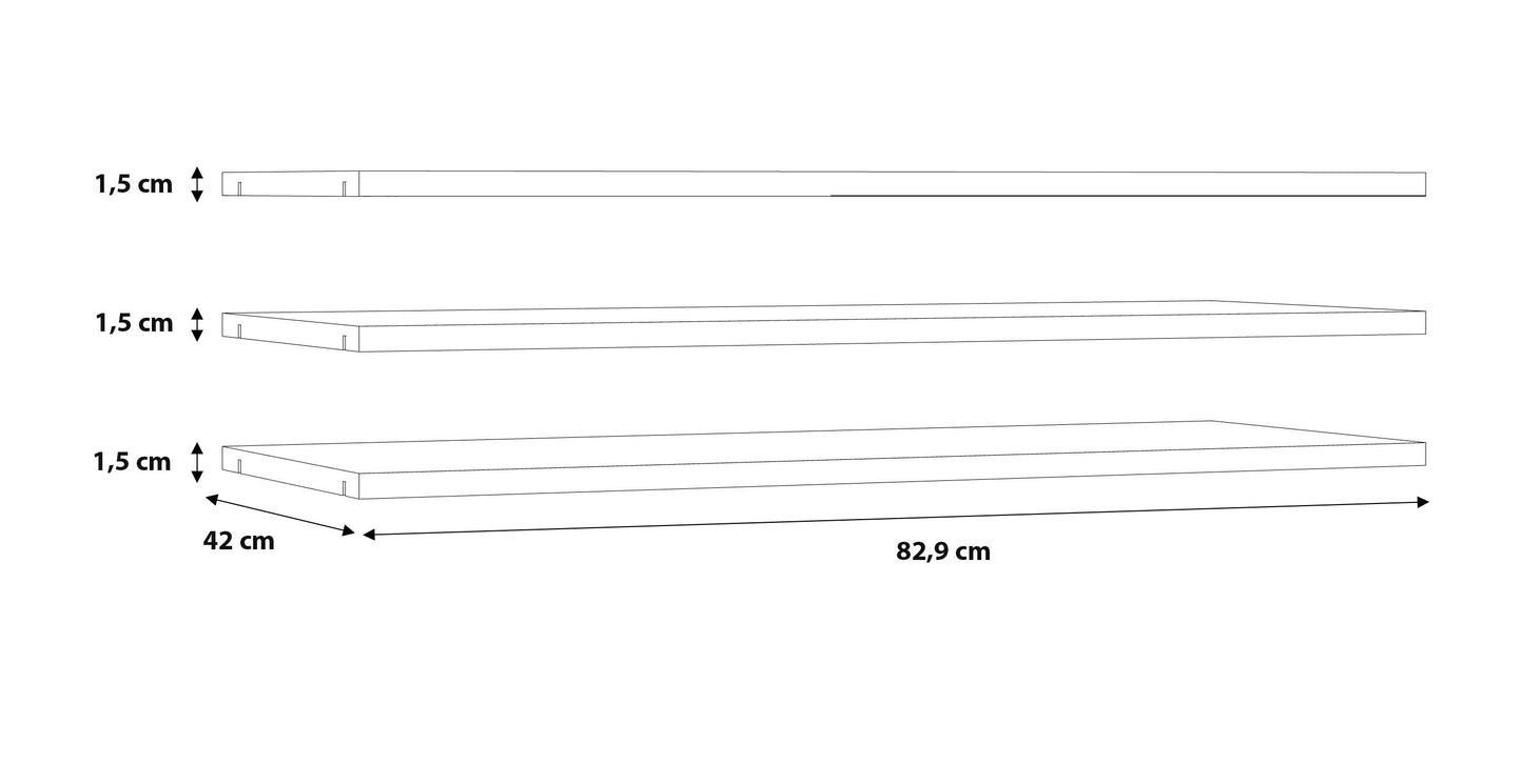 Set 3 Polite Dulap Energy, Gri 82.9 Cm