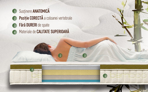 Saltea Nature Bambus, 200 x 140 Cm