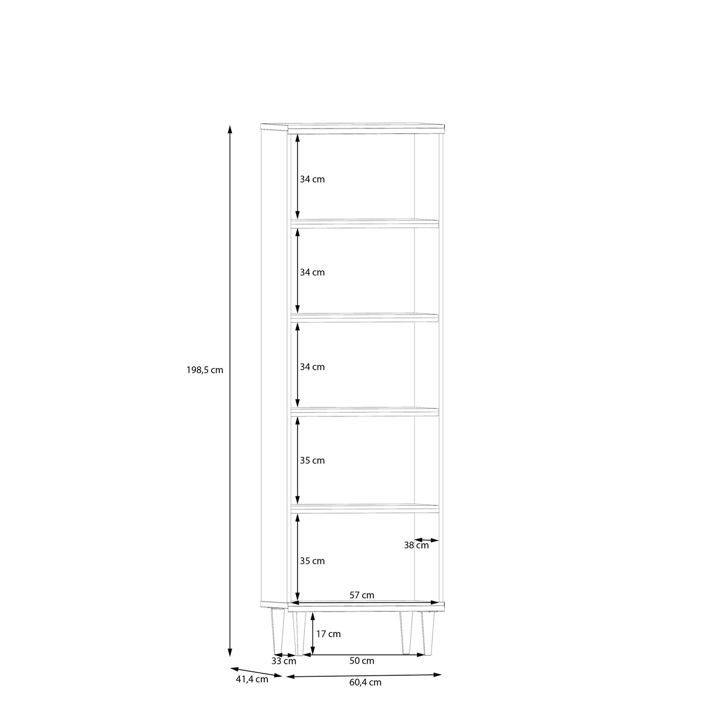 Vitrina 1 Usa Charleston, Stejar Elegancia si Polyrattan, 60.4 Cm