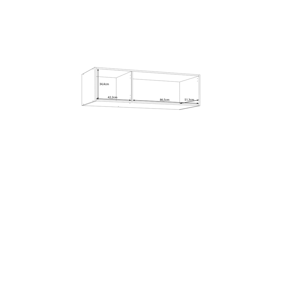 Suprapozabil Ptr Dulap 3 Usi Ecobest 2 Stejar Mauvella, 133.2 Cm