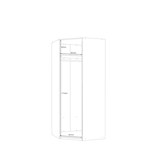 Dulap Colt 1 Usa  Ecobest 2 Stejar Mauvella, 89.5 Cm