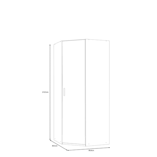 Dulap Colt 1 Usa  Ecobest 2 Stejar Mauvella, 89.5 Cm