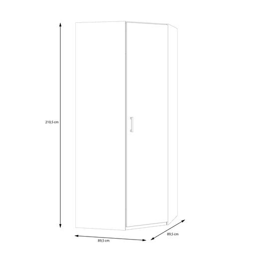 Dulap Colt 1 Usa Ecobest 2 Alb, 89.5 Cm