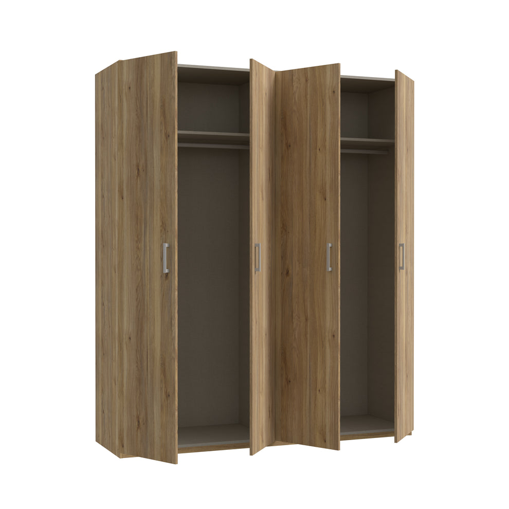 Dulap 4 Usi  Ecobest 2 Stejar Mauvella, 177.5 Cm