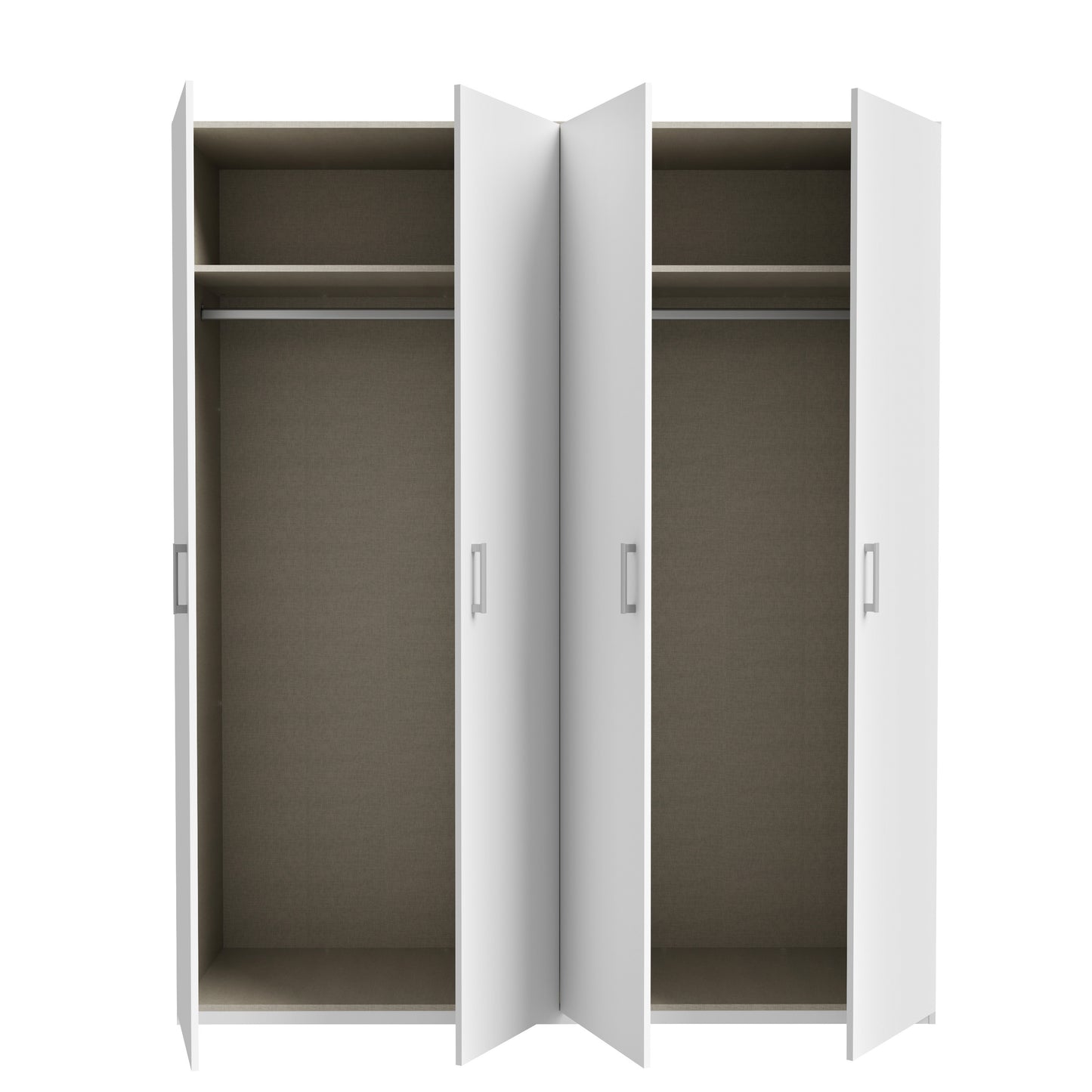 Dulap 4 Usi Ecobest 2 Alb, 177.5 Cm