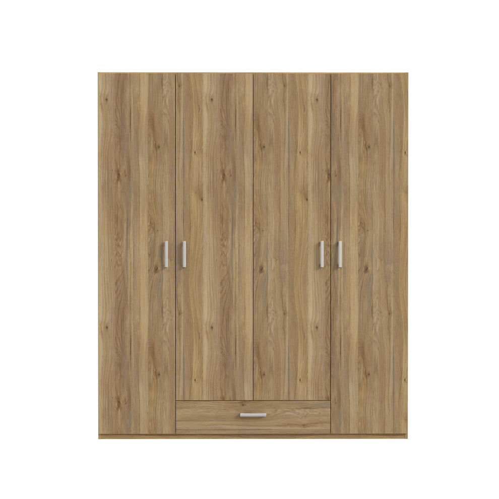 Dulap  4 Usi Si 1 Sertar Ecobest 2 Stejar, 177.5 Cm