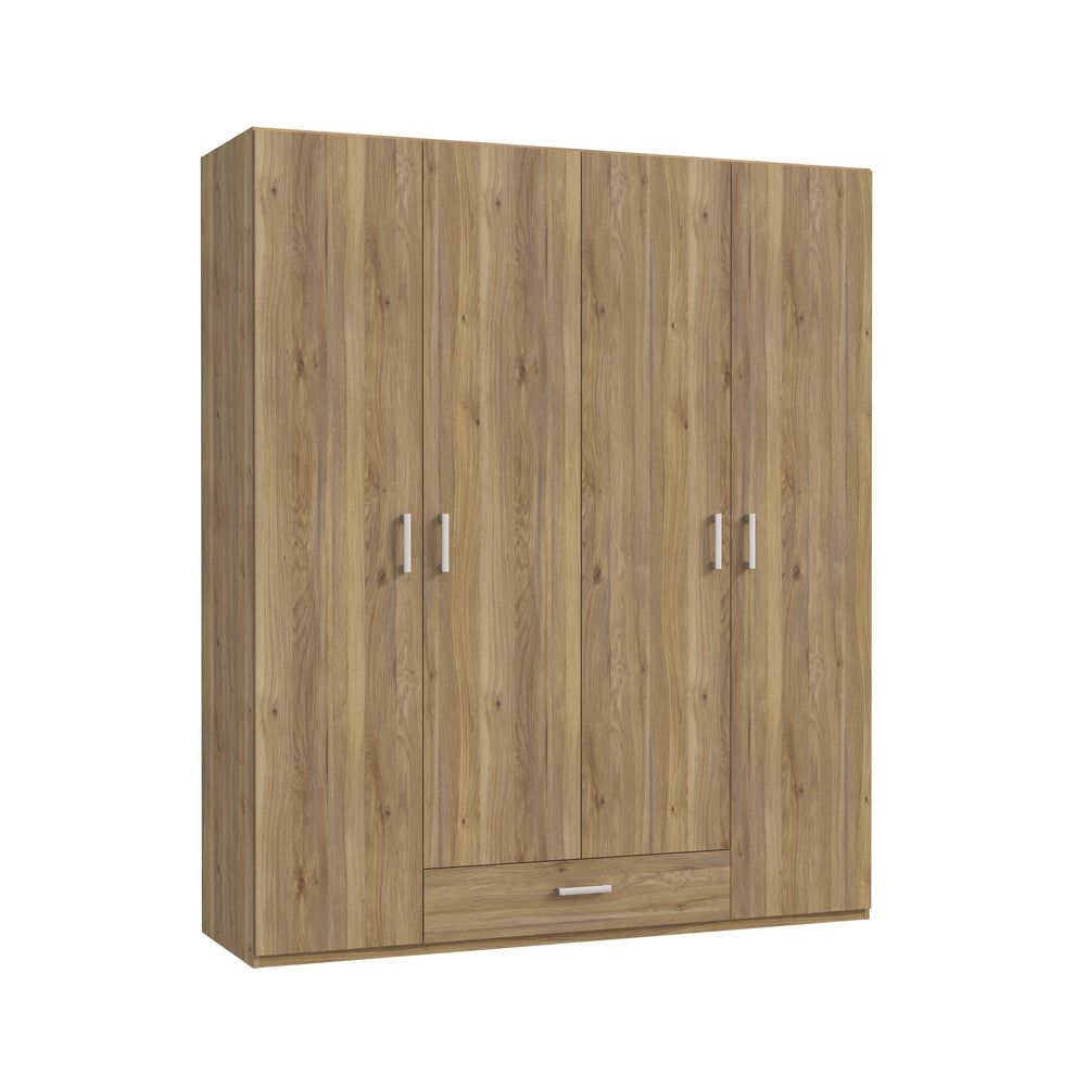 Dulap  4 Usi Si 1 Sertar Ecobest 2 Stejar, 177.5 Cm