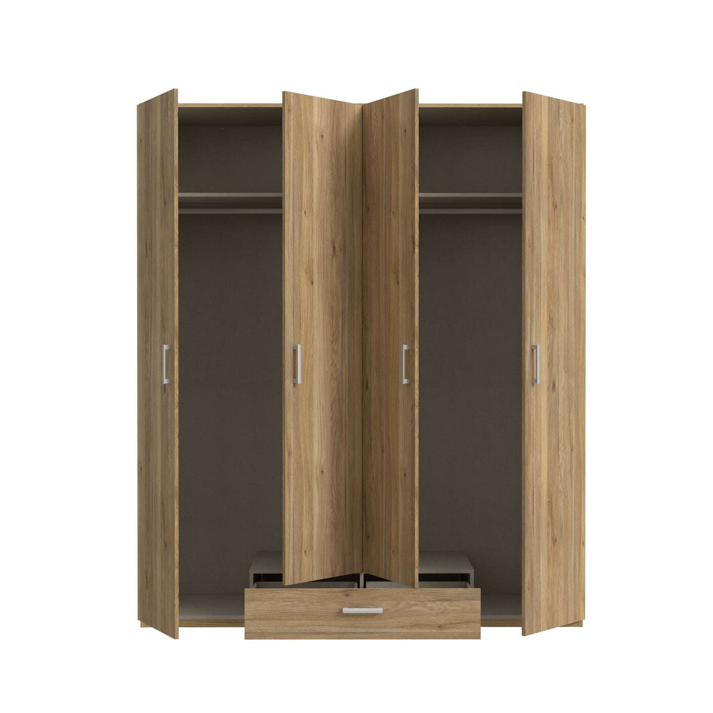 Dulap  4 Usi Si 1 Sertar Ecobest 2 Stejar, 177.5 Cm