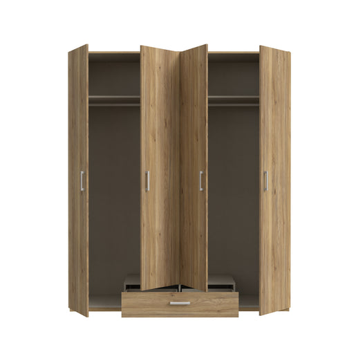 Dulap  4 Usi Si 1 Sertar Ecobest 2 Stejar, 177.5 Cm