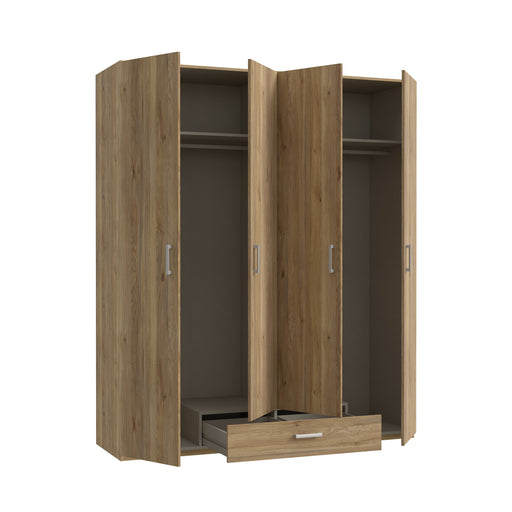 Dulap  4 Usi Si 1 Sertar Ecobest 2 Stejar, 177.5 Cm