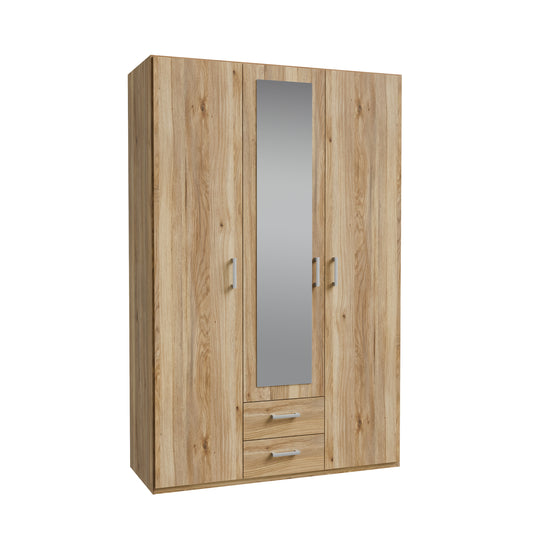 Dulap 3 Usi Si 2 Sertare Ecobest 2 Stejar Mauvella, 133.2 Cm