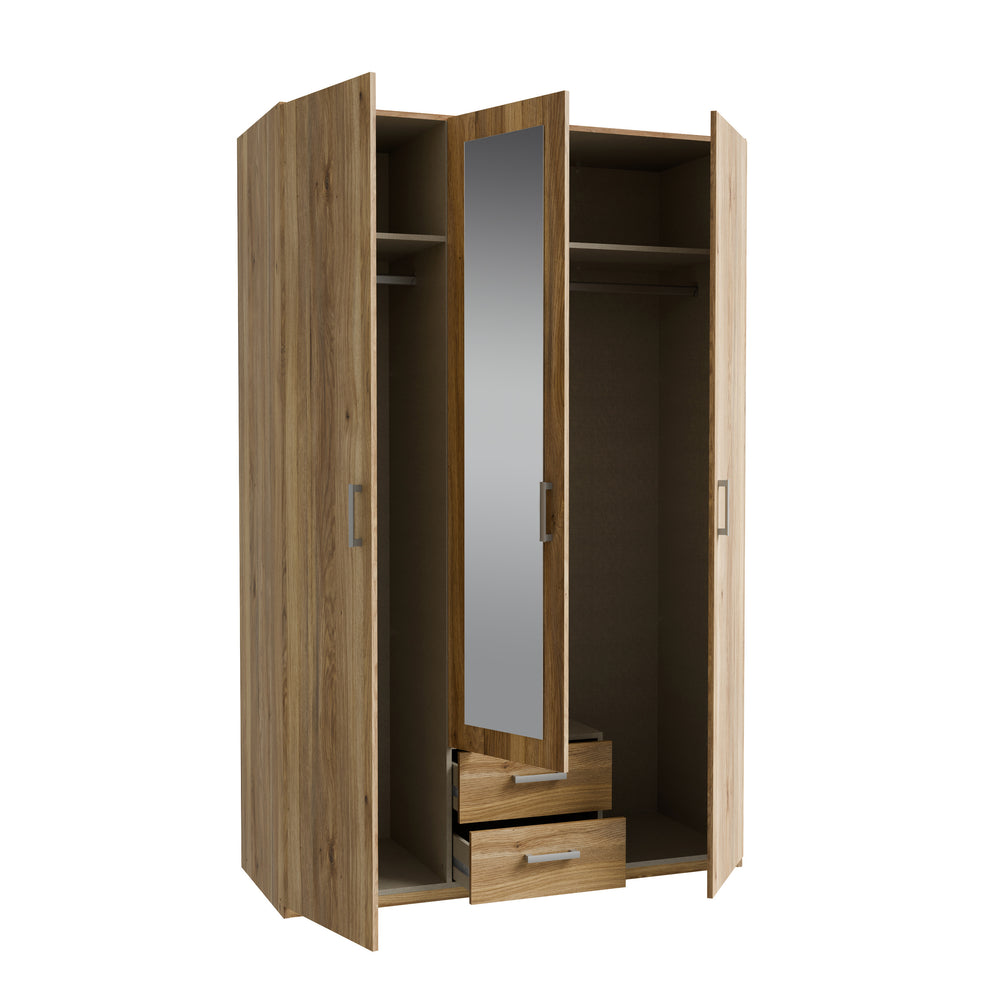 Dulap 3 Usi Si 2 Sertare Ecobest 2 Stejar Mauvella, 133.2 Cm