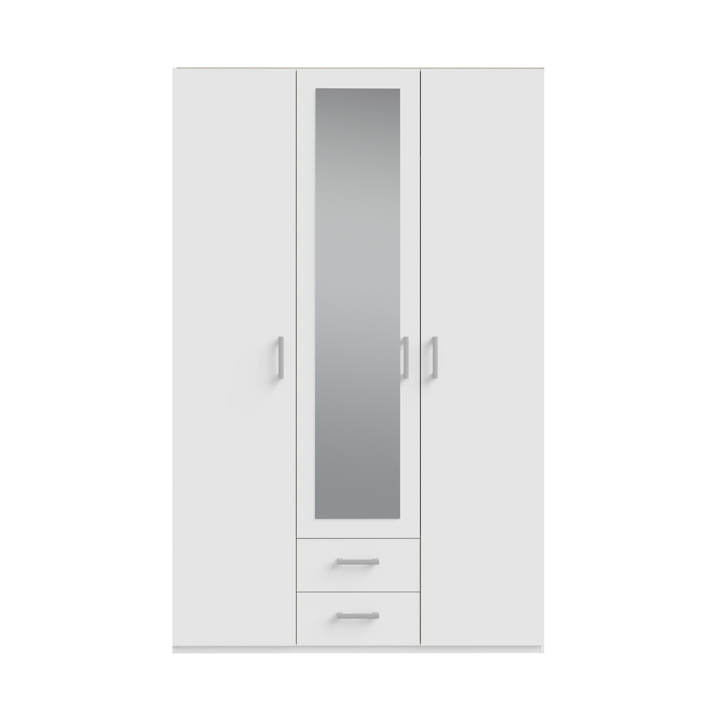 Dulap 3 Usi Si 2 Sertare Ecobest 2 Alb, 133.2 Cm