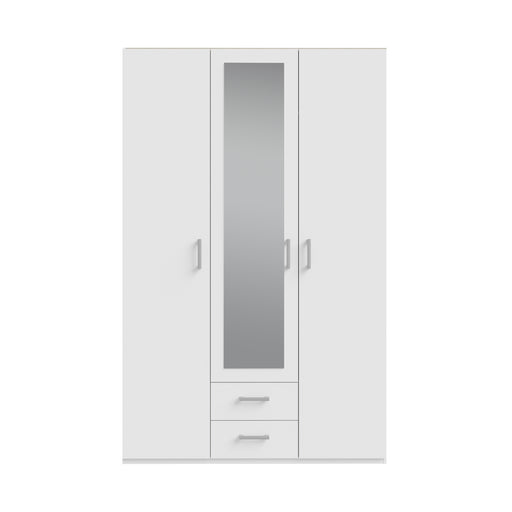Dulap 3 Usi Si 2 Sertare Ecobest 2 Alb, 133.2 Cm