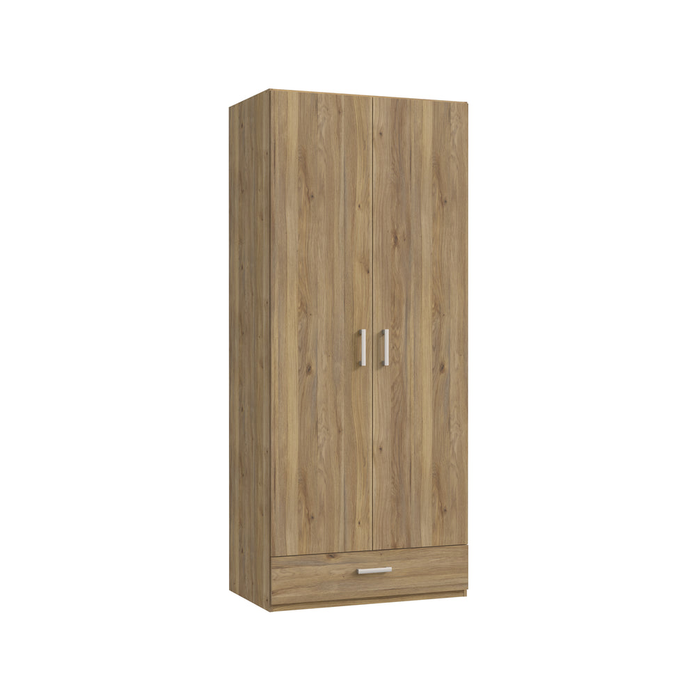 Dulap 2 Usi Si 1 Sertar Ecobest 2 Stejar Mauvella, 88.9 Cm